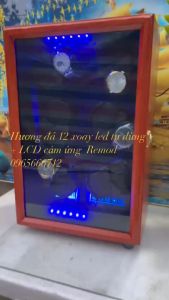 Đồng hồ cơ[ BH 2 năm ]Tủ 12 Xoay GỖ HƯƠNG ĐÁ +Led siêu sáng Tủ xoay Lắctích cót đồng hồ cơ