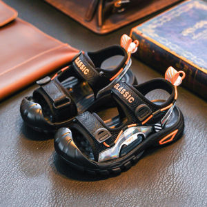 รองเท้าแตะชายหาดสำหรับเด็กชาย รองเท้าแตะแบบสวมหัว พื้นนุ่ม ฤดูร้อน 2025 รองเท้าเด็กชาย รองเท้าเด็กผู้ชาย รองเท้าเด็ก รองเท้าเด็ก