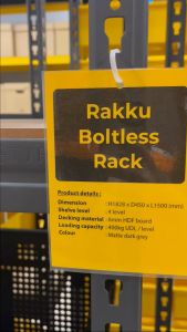 TTF Rack™ RAKKU RACK /Height 152-244cm  Dark Grey /Boltless Rack Warehouse Rack Office Rack Rak Besi Heavy Duty Rack