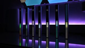 Lampu LED RGB Bar Strip Sound Rhythm Light USB 32LED - L022 LED Suara Diaktifkan RGB Cahaya Bar Rumah Desktop Dekorasi Berkedip Bar Musik Kontrol Suara Led Lampu Lampu Ramadhan Dekorasi Kamar