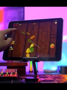 Đa năng 360° Giá đỡ điện thoại/máy tính bảng bằng kim loại xoay - Đệm silicon có thể gập lại-HAUSE