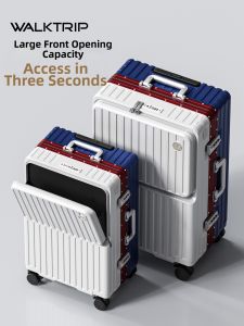 WALKTRIP | Color-block Front-opening Travel Luggage 20 inch