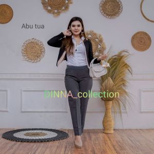 celana kerja kantor wanita panjang atau celana formal wanita pinggang karet