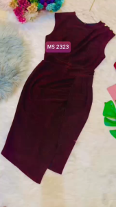 MyDu Shop | Đầm Dự Tiệc MS 2323 – Đầm Ôm Sát Nách Xẻ Đùi Quyến Rũ Thắt Đai Eo Tôn Dáng