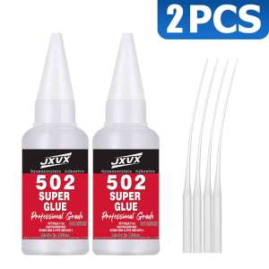 502 liquid super glue fast-drying cyanoacrylate adhesive is suitable for wood rubber leather metal glass strong adhesive liquid glue tool 20ml 1-5pcs.