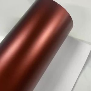 Premium Chrome Matte Metallic Copper Vinyl Wrap Film Self Adhesive Decal Coffee Brown Car Wrapping Foil with Air Bubble Free
