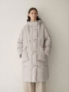 INSIS FEMME | Simple and Artistic Long A-line Down Jacket High Fill 90% Goose Down