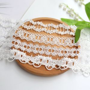 Wearable Silk Ribbon White Water Soluble Embroidery Lace Trim DIY Handmade Decorations for Clothes Collar Curtains And Jewelry Accessories