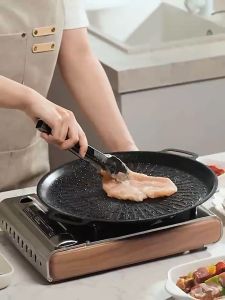 [โรงงานโดยตรง] ถาดอบไฟฟ้าไม่ติดกระทะแบบเกาหลี หม้อบาร์บีคิวอเนกประสงค์ ปิกนิกกลางแจ้ง จำเป็น