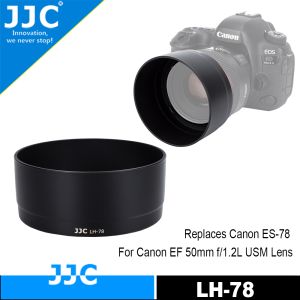 JJC ที่คุลมบังแสงเลน์หดได้แทนที่ ES-78สำหรับ Canon EF 50มม. F/ 1.2L เลนส์ USM อนุญาตให้ใส่ Ф72mm กรองและฝาเลนส์เดิม