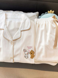 Cute Childrens Cotton Pajamas Long Sleeve Thin Home Clothes Set for Girls Spring Summer Autumn Seasonal New Arrival