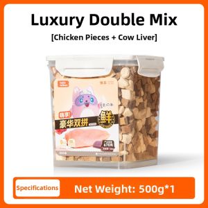 HELLOLEIBOO | Weight Gain Cheek Plumping Cat Treats Teeth Grinding Freeze-Dried