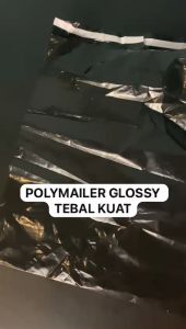 Plastik Polymailer Glossy Warna Hitam - Putih - Silver Uk 30X40 100 Pcs - Plastik Packing Tebal