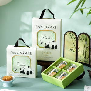 Hộp Đựng Bánh Trung Thu Cao Cấp 4 Quả 6 Quả Vỏ Tráng Gelatine Lòng Đỏ Chảy Phong Cách Trung Hoa Mới 2025 Hộp Rỗng