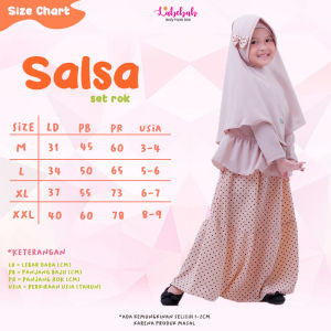 LABEBAH SETELAN ROK MUSLIM SET JILBAB ANAK CEWEK 3-9 TAHUN SALSA BAJU MUSLIM MURAH BAHAN THALITTA