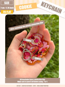 BILIBILI | Cookie Man Keychain Cookie Run 2D Acrylic Keychain Shadow Milk Cookie 7cm Anime Game Merchandise Bag Decoration/Key Decoration
