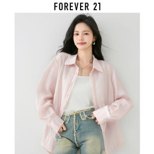 Forever21 | Sweet Pink Thin Long-sleeve Loose Versatile Shirt
