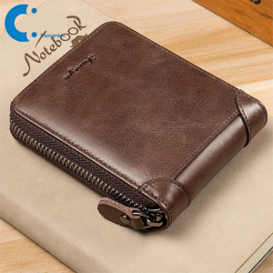 MENGMIAN | Men New Design Genuine Soft Leather Wallet Zipper Large Capacity