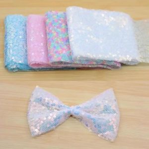 80mm Glitter Sequin Tulle Ribbon Paillette Embroidered Mesh Ripstop Ribbon DIY Handmade Craft Tutu Bowknot Fabric Acces 1meter