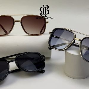 Berrybarton Kacamata Hitam Aviator Anti UV400 Outdoor Sunglasses Kacamata Pilot Metal Pria Wanita 80-735