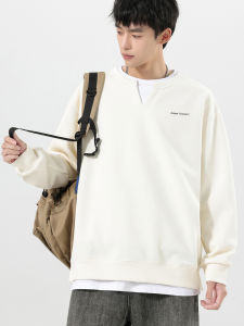 Áo Nỉ Cổ Chữ V Dáng Rộng Thoải Mái Thường Ngày Mùa Thu Đông Cho Nam Áo Nỉ Cotton Polyester Thường Ngày Ngoài Trời