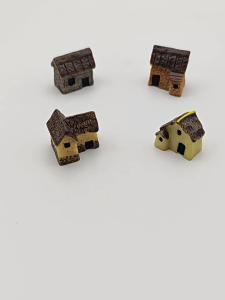 4Pcs/Set Miniatur Micro Landscape Diorama Rumah Villa Batu