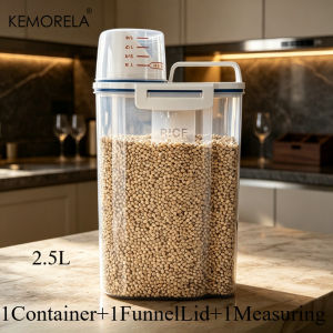 KEMORELA 2.5L Hộp Đựng Thực Phẩm Kín Khí Hộp Nhựa Kín Chống Ẩm Đựng Ngũ Cốc Bột Hạt Gạo