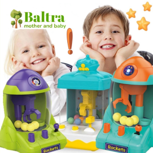 Baltra Interactive Mini DIY Candy Clip Doll Machine Desktop Rocket Egg Twisting Machine Kids Toy Gift