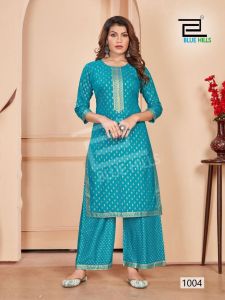 New Colourful Trendy Plazzo & Kurti Set With Beautiful Colour