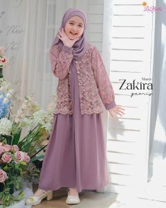 GAMIS PESTA ANAK BRUKAT 5-12 TAHUN WARNA PINK NAVY ZAKIRA BY LABELLA