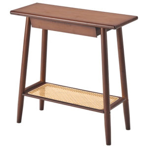 Woven Bamboo Entry Table with Drawer