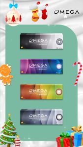 [FREE BE SEEN EYE DROPS] Omega 1 Day Color Cloudy Sky 5 Pasang With Biomoist Softlens Warna Harian