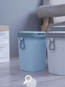 Tempat Sampah Kamar Kotak Tertutup Tong Dapur Kamar Keranjang  Plastik Serbaguna BRG