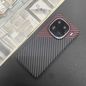 Ultra-Thin Frosted Kevlar Protection Case for IQOO12 pro Phone Shell Shock-Resistant Carbon Fiber Pattern Business Style