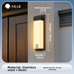 VINCAN | Waterproof Outdoor Wall Lamp For Self-built Houses With Rechargeable Lighting