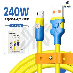 [KN ACC] NANVAN KABEL DATA CHARGER SILICON COLOURFULL NVN-KD47 MICRO USB / TYPE C FAST CHARGING