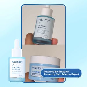 Wardah Lightening 10% Niacinamide Symradiance Serum Ampoule - Dengan 10X Advanced Niacinamide + Bisabolol dan 0% Alkohol - Mencerahkan Kulit Kusam Bekas Jerawat Belang Tidak Merata Mencegah Hiperpigmentasi Bright&Barrier Boost Glow White Semua Jenis Kulit