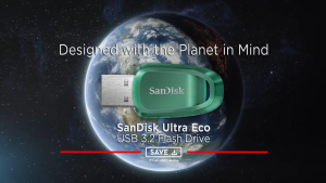 SanDisk Ultra Eco USB 3.2 CZ96 Flash Disk – Bahan Daur Ulang 70% Transfer Cepat 100MB/s Praktis