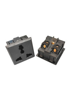 ปลั๊กไฟแบบติดตั้งในตู้ 3 ช่อง 10A แบบมีสายส่งกำลัง AC สำหรับเครื่องมืออิเล็กทรอนิกส์และอุปกรณ์การงาน