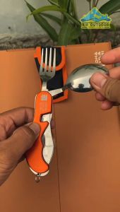 (4 IN 1) DHAULAGIRI SENDOK GARPU LIPAT POCKET SPOON 701 ALAT MAKAN CAMPING