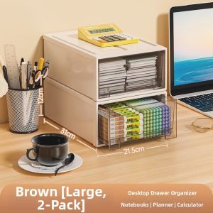 XUNHUAI | Transparent Drawer Organizer Desk Storage