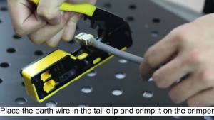 【FREE Gloves & Quality Guarantee】PRO Upgraded EZ Pass Through RJ45/RJ11 Crimper Tool | All-in-One Crimper Stripper Cutter for Cat7/6/5 Ethernet Cable |