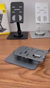 เปลี่ยนโทรศัพท์มือถือโลหะ พับเก็บได้ 360 องศา แท่นวางแท็บเล็ตตั้งโต๊ะ ปรับหมุน ส่งจากไทย COD