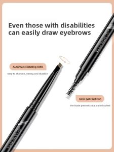 MONLEYTA | Waterproof Long-lasting Smudge-proof Ultra-fine Double-ended Eyebrow Pencil Natural Looking Ideal for Beginners Official Flagship Store