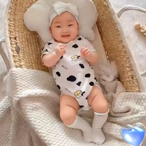 100% cotton áo liền quần tay ngắn mùa hè cho bé chất liệu vải lưới nhẹ mỏng thoáng khí mềm mại thoải mái và mát mẻ thấm hút mồ hôi không gây bí nóng