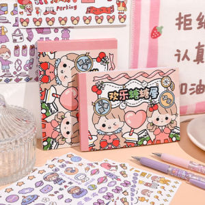 WhiteSpace 50 Sheets Aki Cute Girl Cartoon Stickers Book 50pcs Non-repeating Handbook Journal Murah Set 50 Aki