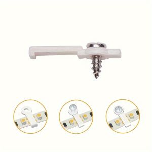 50pcs LED Connector Silicon Clip with Screws for Fixing 8mm 10mm 12mm PCB 3528 5050 5630 LED Strip