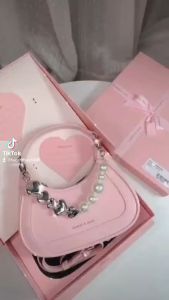 (Auth Tuồn Chính Hãng) Túi Dây Ngọc Trai C N K Phiên Bản Giới Hạn Xinh Xắn Fullbox Xịn Xò Kèm Thiệp Trái Tim Clip Tự Quay Nhận Hàng Y HÌnh