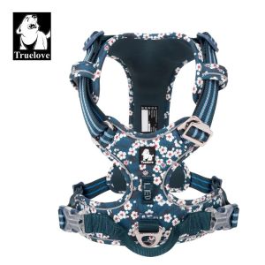 TRUELOVE | Truelovepet Dog Harness for Big Medium Small with Cotton Aluminum Alloy Floral Pattern Adjustable Vest