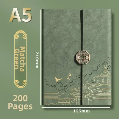 Muulee | Customized Thick A5 Notebook Print Logo Engraved Gift for Office Meetings Teachers Graduation